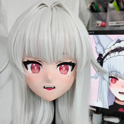 (GLA059)Customize Character'! Female/Girl Resin Full/Half Head With Lock Anime Cosplay Japanese Animego Kigurumi Mask